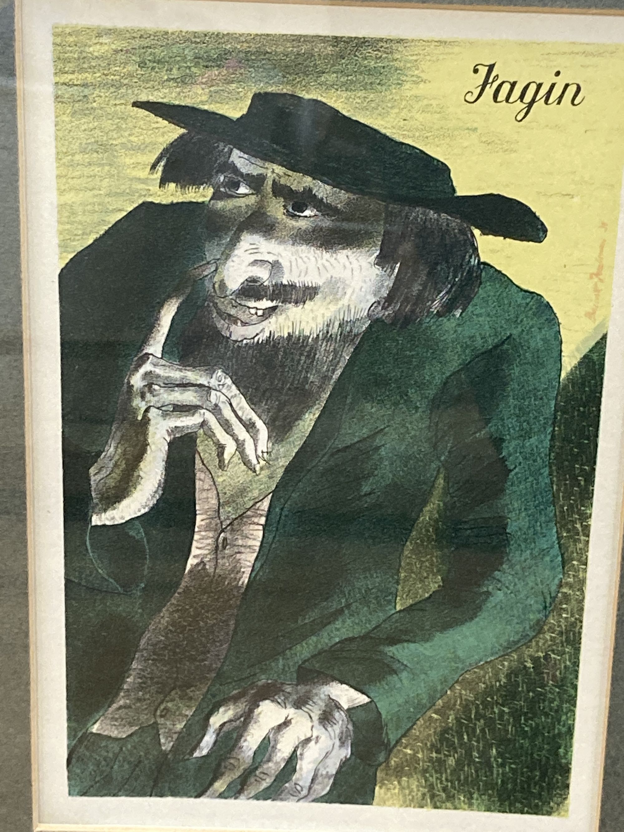 Barnett Freedman (1901-1958), a set of eight coloured lithographic illustrations for Oliver Twist,